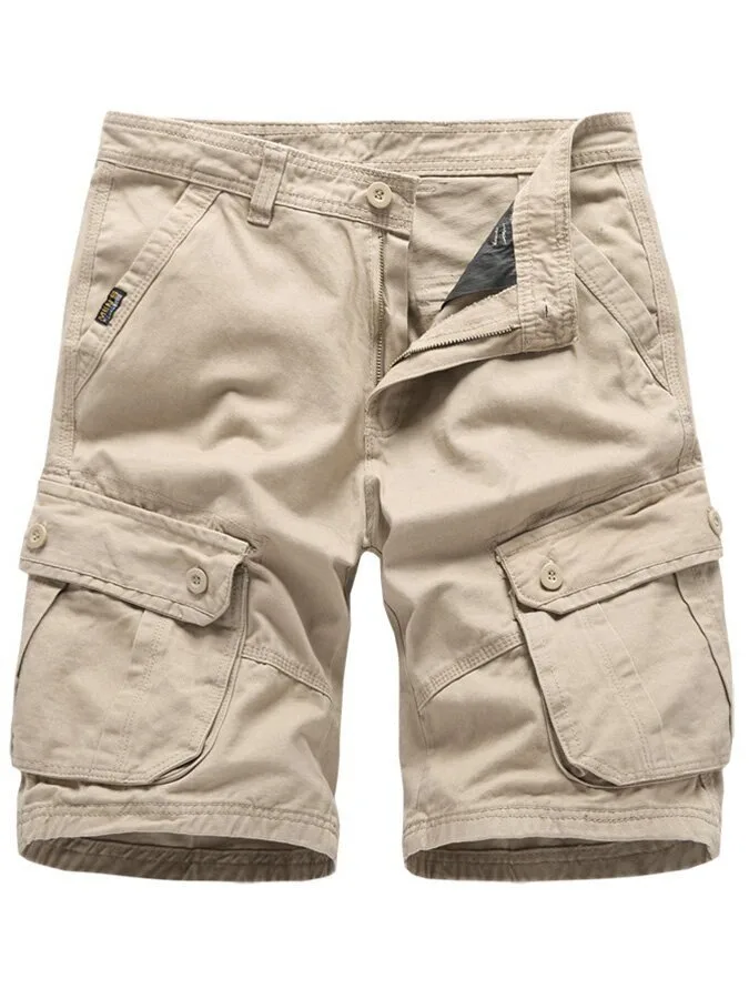 Men's Loose Fit Twill Cargo Shorts Comfortable Blend Basic Pants