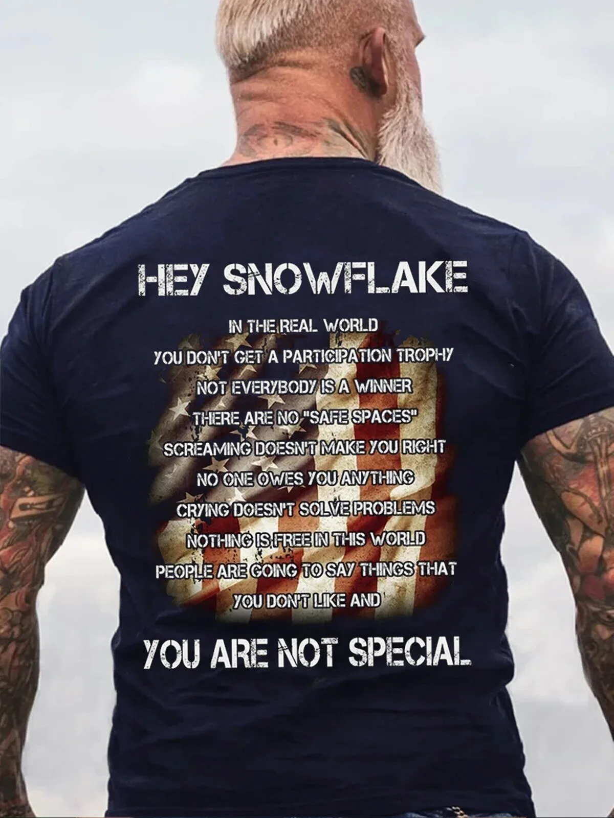 Hey Snowflake You Are Not Special Sarcastic Political Humor T-Shirt
